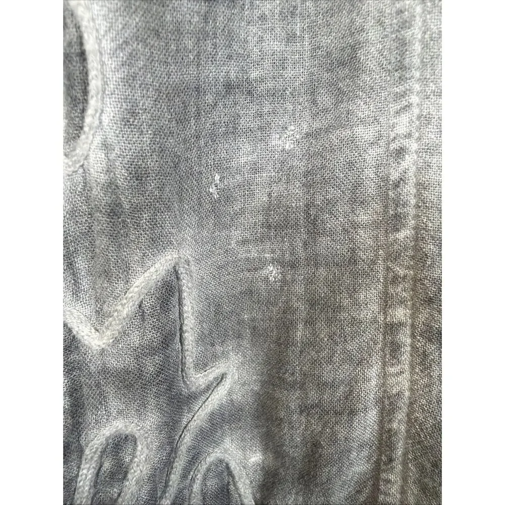 Gretty Zueger Gray V Neck Lace On Cuffs Hem High Low Tunic #1364 Size 2X - Picture 4 of 12